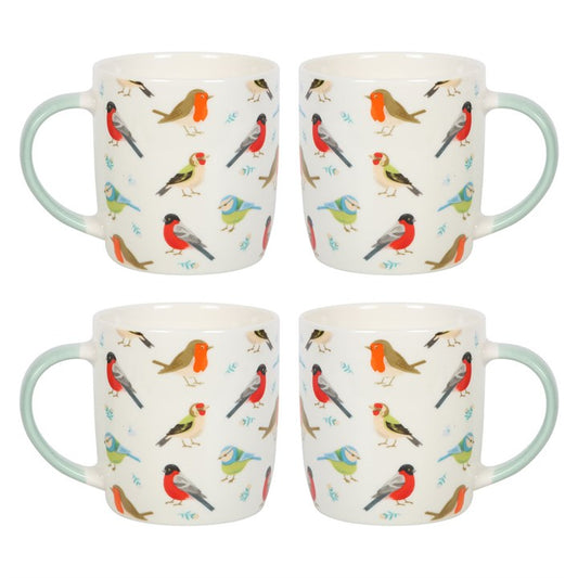Set of 4 Garden Bird Mugs