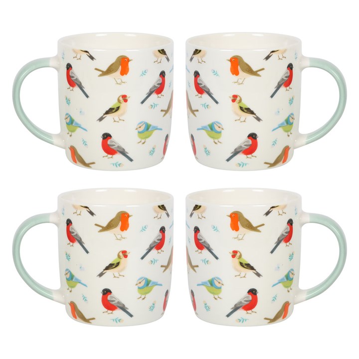 Set of 4 Garden Bird Mugs