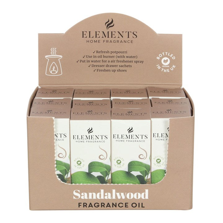 Set of 12 Elements Sandalwood Fragrance Oils