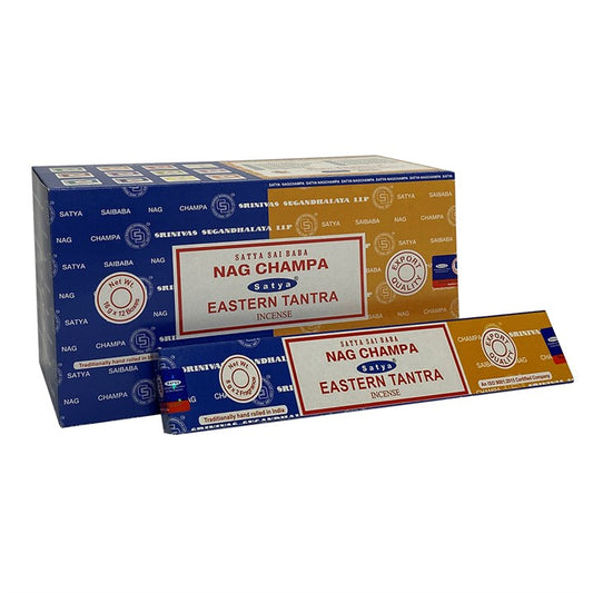 Set of 12 Packets of Combo Satya Incense - Nag Champa Eastern Tantra