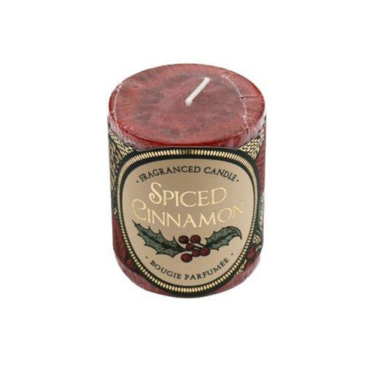 7cm Cinnamon Spice Mottled Pillar Candle