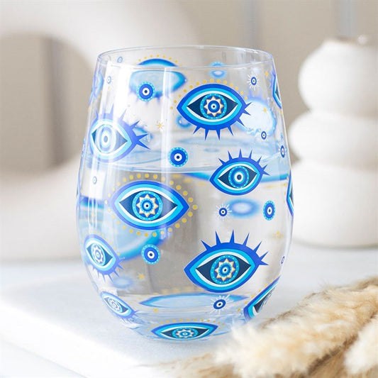 All Seeing Eye Print Stemless Glass - Scents & Gifts UK