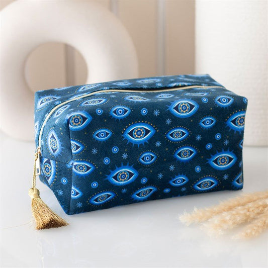 All Seeing Eye Print Velvet Makeup Bag - Scents & Gifts UK
