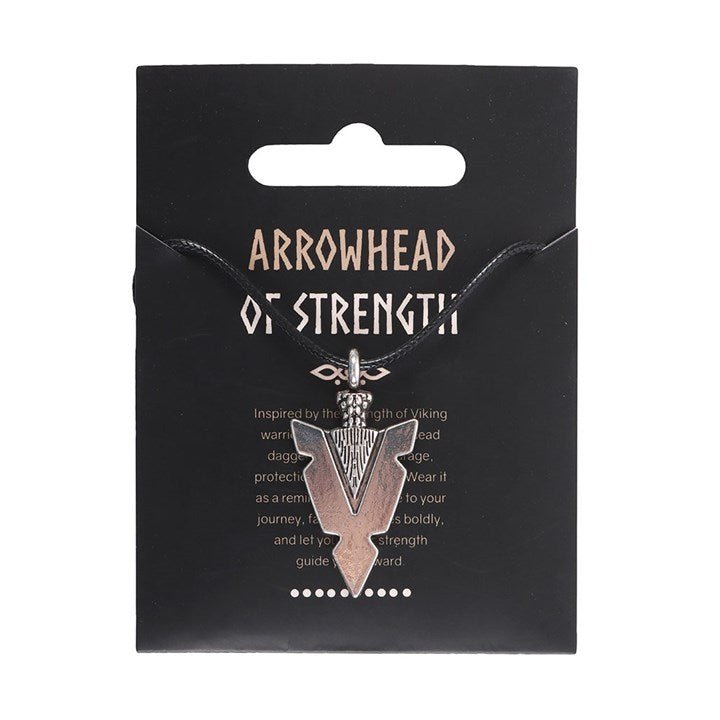 Arrowhead of Strength Viking Cord Necklace - Scents & Gifts UK