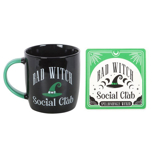 Bad Witch Social Club Mug and Coaster Set - Scents & Gifts UK