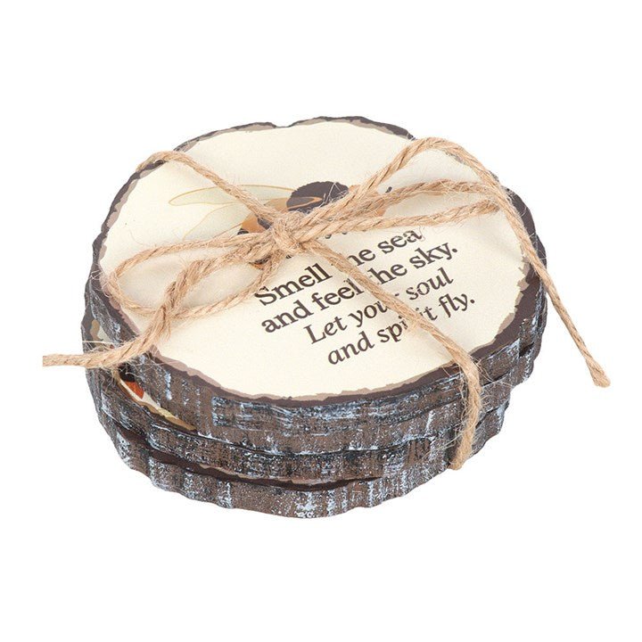 Bee Radiant Wood Slice Coaster Set - Scents & Gifts UK