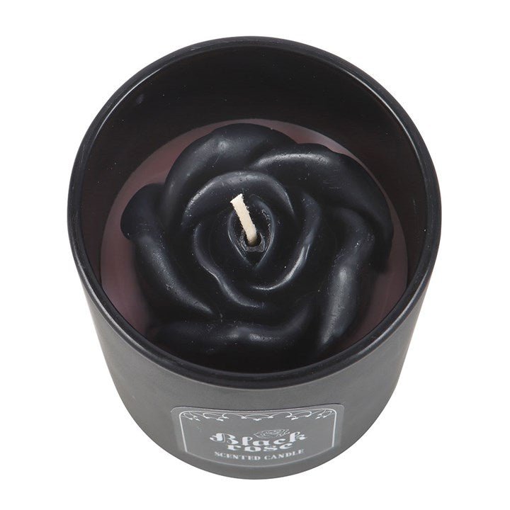 Black Rose Candle with 3D Roses - Scents & Gifts UK