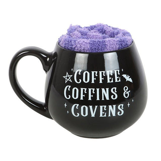 Coffee, Coffins & Covens Mug and Socks Set - Scents & Gifts UK