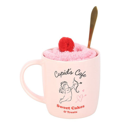 Cupid's Café Mug, Spoon and Socks Set - Scents & Gifts UK