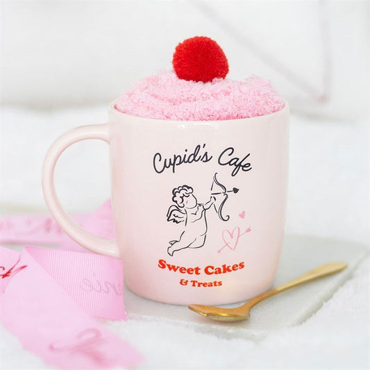 Cupid's Café Mug, Spoon and Socks Set - Scents & Gifts UK