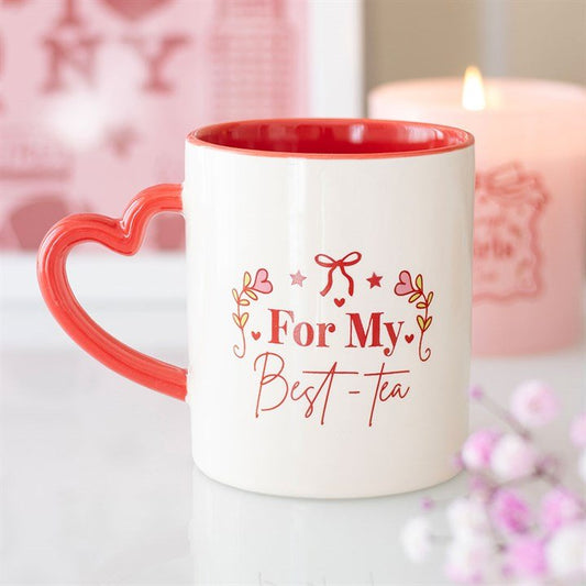 For My Best - Tea Mug with Heart Handle - Scents & Gifts UK