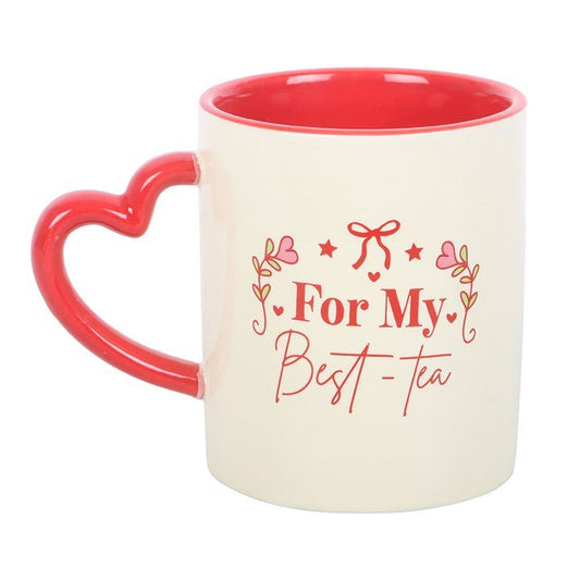 For My Best - Tea Mug with Heart Handle - Scents & Gifts UK