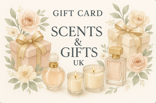 Gift card design for Scents & Gifts UK