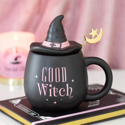 Good Witch Lidded Mug with Spoon - Scents & Gifts UK
