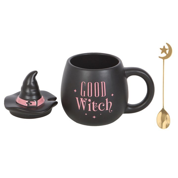 Good Witch Lidded Mug with Spoon - Scents & Gifts UK