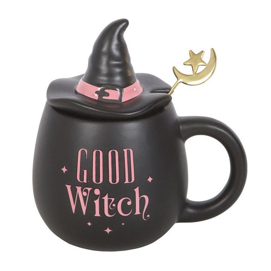 Good Witch Lidded Mug with Spoon - Scents & Gifts UK