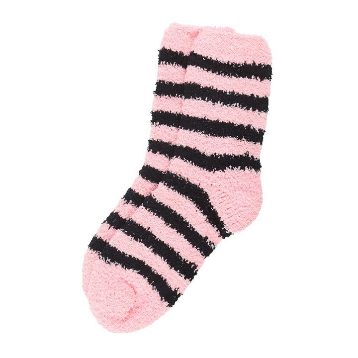 Pink and Black Striped Socks in Coffin Gift Box - Scents & Gifts UK