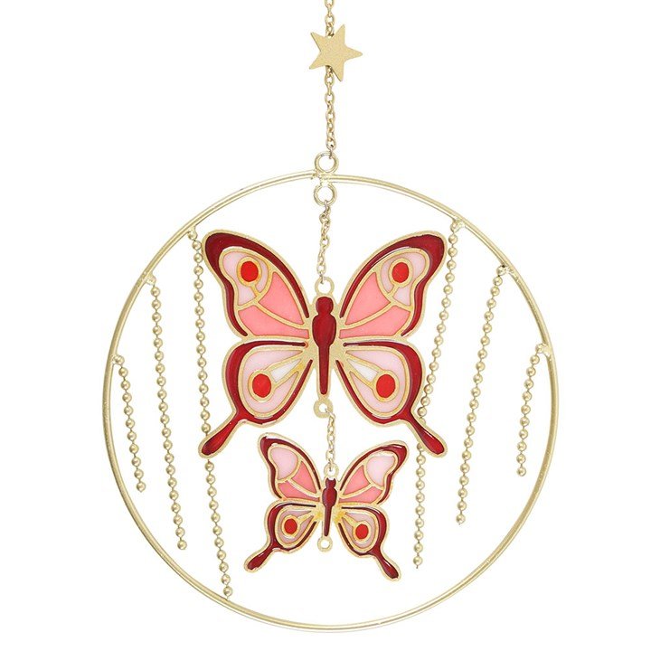 Pink Butterfly Hanging Decoration - Scents & Gifts UK