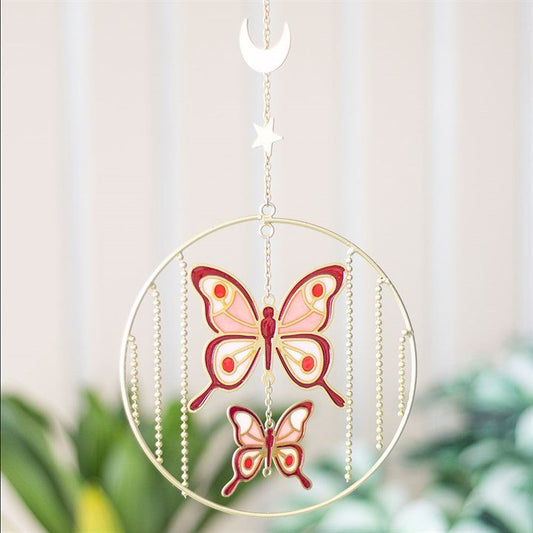 Pink Butterfly Hanging Decoration - Scents & Gifts UK