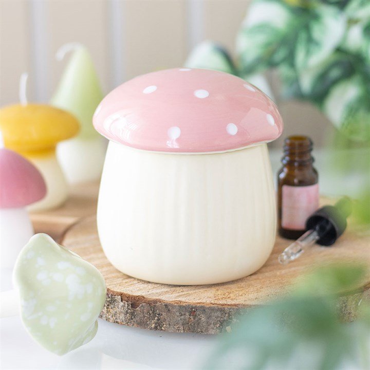 Pink Mushroom Oil Burner - Scents & Gifts UK
