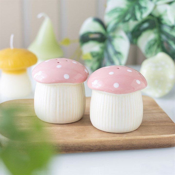 Pink Mushroom Salt and Pepper Shakers - Scents & Gifts UK