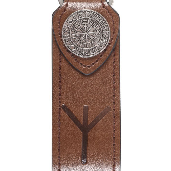 Protection Viking Rune Faux Leather Keyring - Scents & Gifts UK