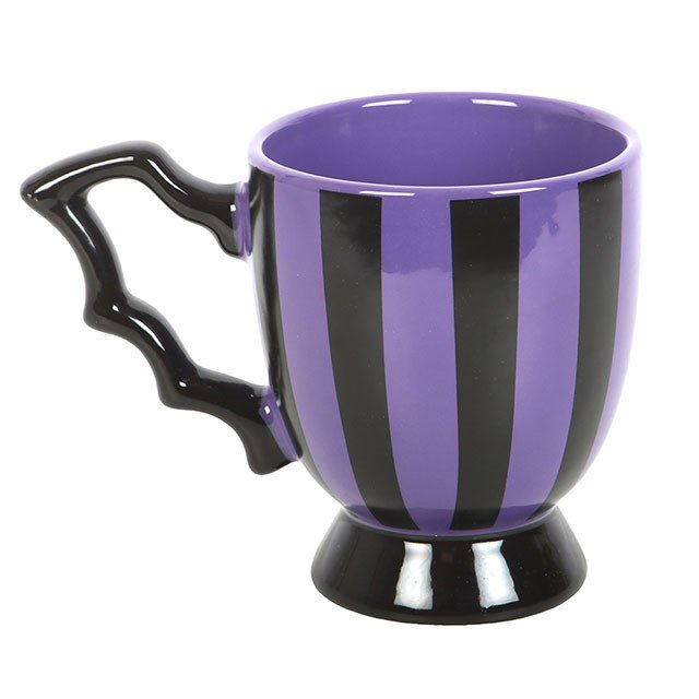 Purple Striped Bat Wing Teacup - Scents & Gifts UK