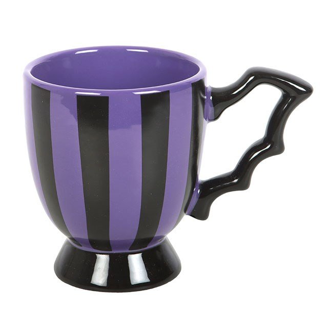 Purple Striped Bat Wing Teacup - Scents & Gifts UK
