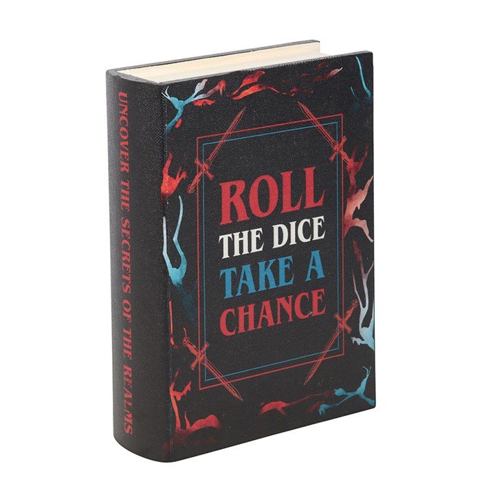 Roll the Dice, Take a Chance Book Shaped Storage Box - Scents & Gifts UK