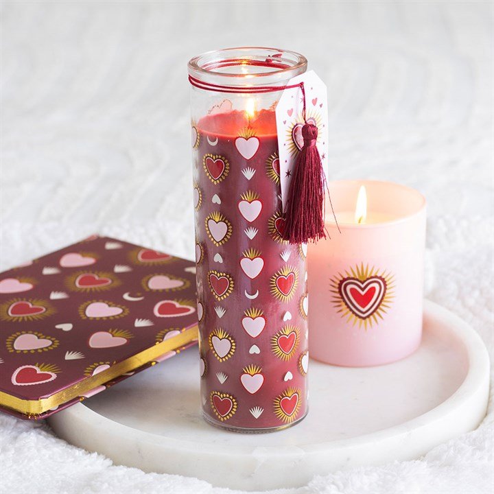 Sacred Heart Print Black Fig Tube Candle - Scents & Gifts UK