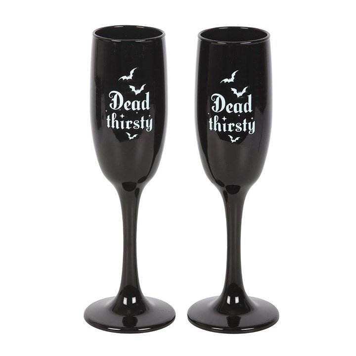Set of 2 Dead Thirsty Champagne Flutes - Scents & Gifts UK