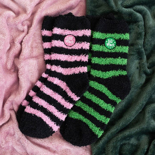 Set of 2 Good Witch and Bad Witch Fluffy Socks - Scents & Gifts UK