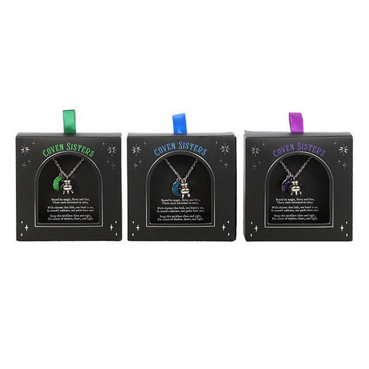 Set of 3 Coven Sisters Cauldron Charm Necklaces - Scents & Gifts UK