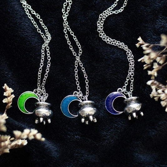 Set of 3 Coven Sisters Cauldron Charm Necklaces - Scents & Gifts UK
