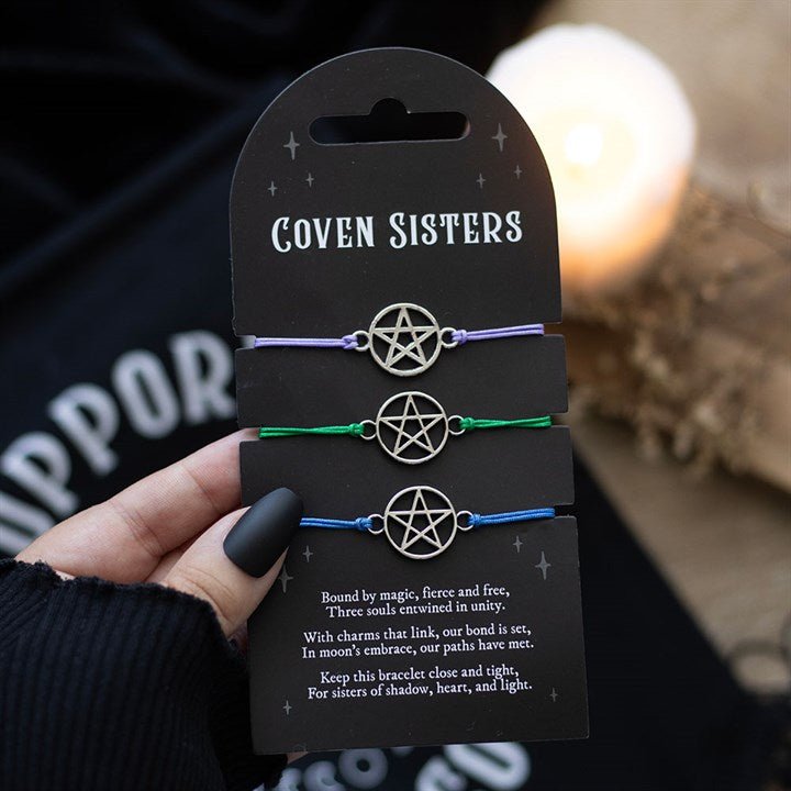 Set of 3 Coven Sisters Pentagram Bracelets - Scents & Gifts UK