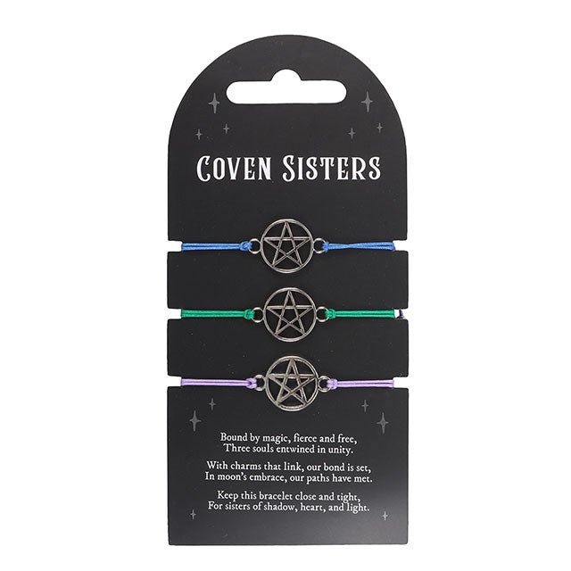 Set of 3 Coven Sisters Pentagram Bracelets - Scents & Gifts UK