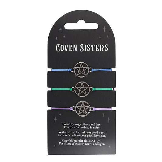 Set of 3 Coven Sisters Pentagram Bracelets - Scents & Gifts UK