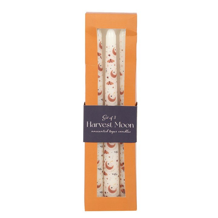 Set of 3 Harvest Moon Taper Candles - Scents & Gifts UK