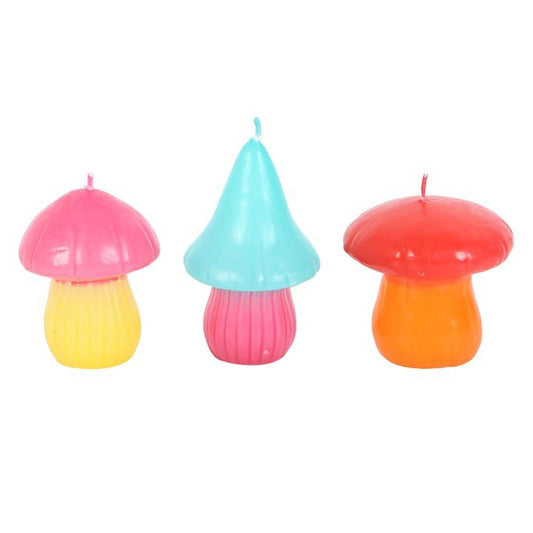 Set of 3 Mushroom Shaped Candles - Scents & Gifts UK