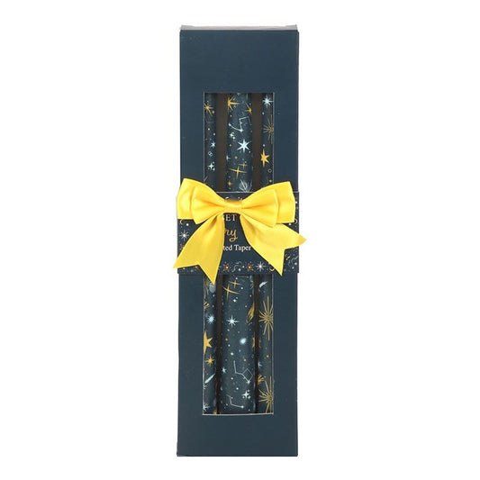 Set of 3 Starry Night Taper Candles - Scents & Gifts UK