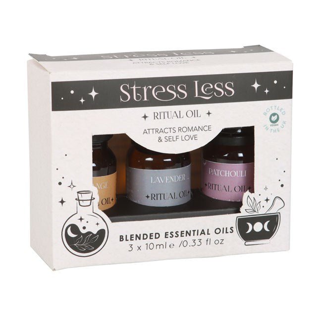 Set of 3 Stress Less Ritual Blended Essential Oils - Scents & Gifts UK