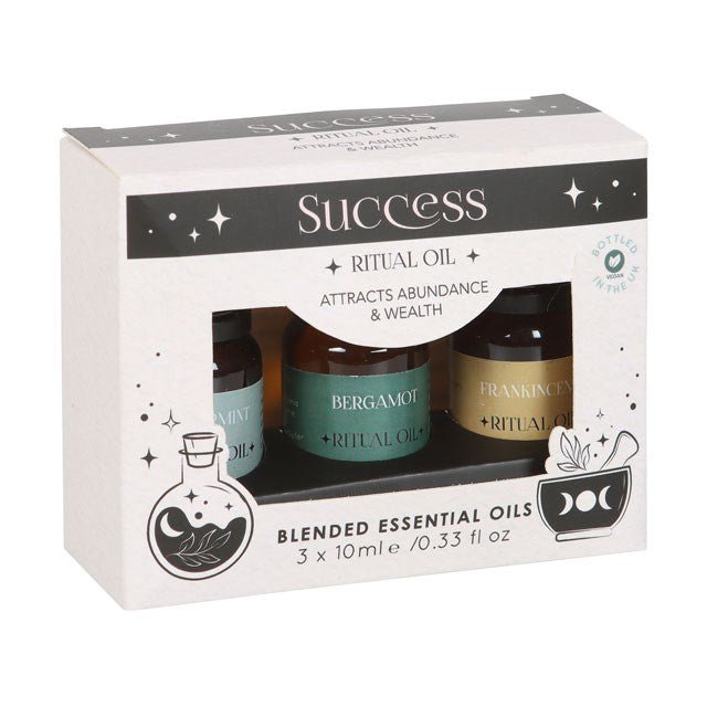 Set of 3 Success Ritual Blended Essential Oils - Scents & Gifts UK