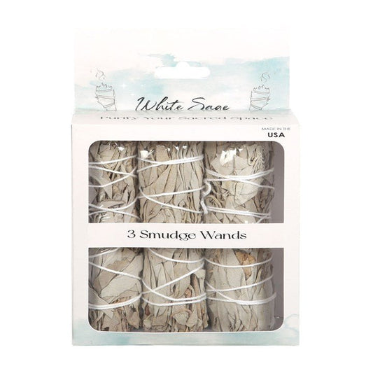 Set of 3 White Sage Smudge Wands - Scents & Gifts UK