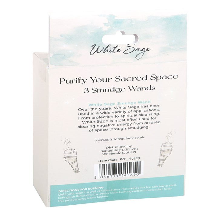 Set of 3 White Sage Smudge Wands - Scents & Gifts UK