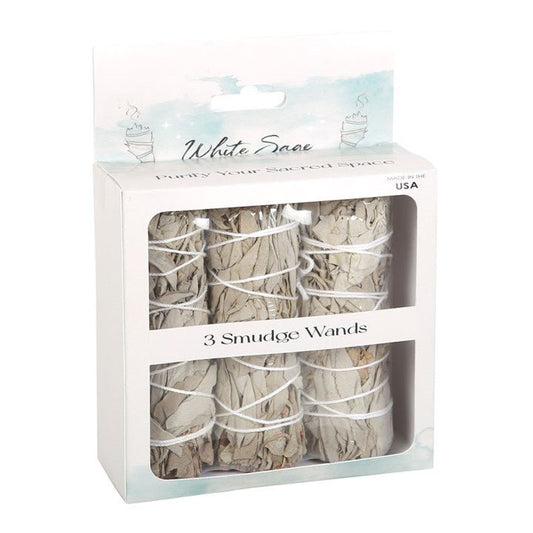 Set of 3 White Sage Smudge Wands - Scents & Gifts UK