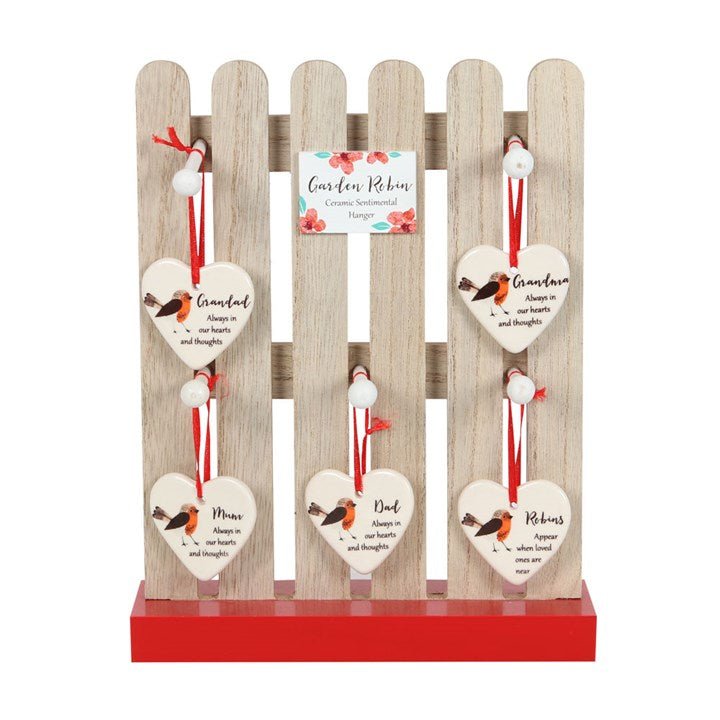 Set of 30 Garden Robin Ceramic Hanging Decorations - Scents & Gifts UK