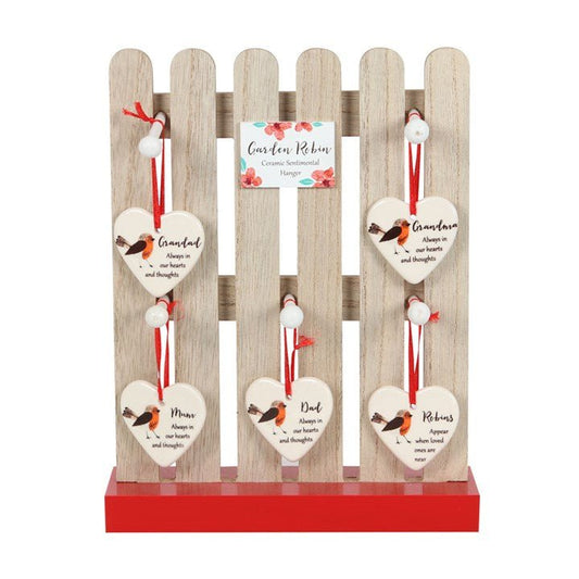 Set of 30 Garden Robin Ceramic Hanging Decorations - Scents & Gifts UK