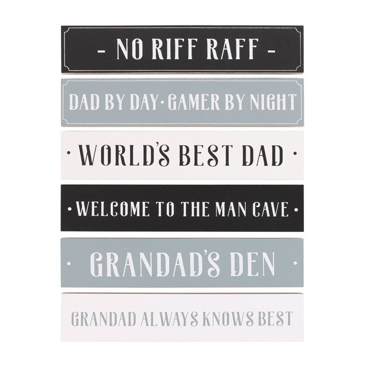 Set of 36 Block Signs for Him on Display - Scents & Gifts UK