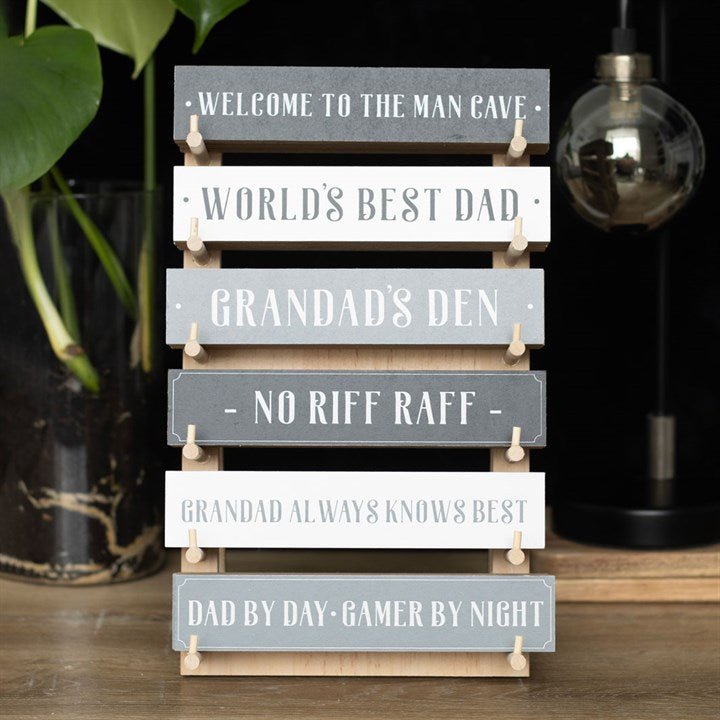 Set of 36 Block Signs for Him on Display - Scents & Gifts UK