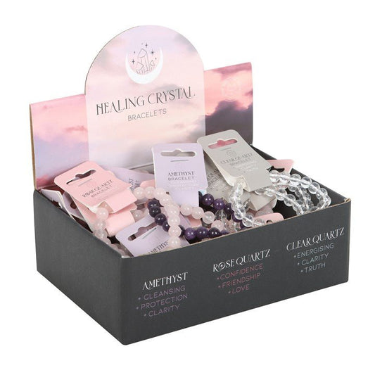 Set of 36 Healing Crystal Bracelets - Scents & Gifts UK